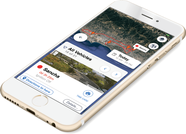 Telematics tracking app - complete route history