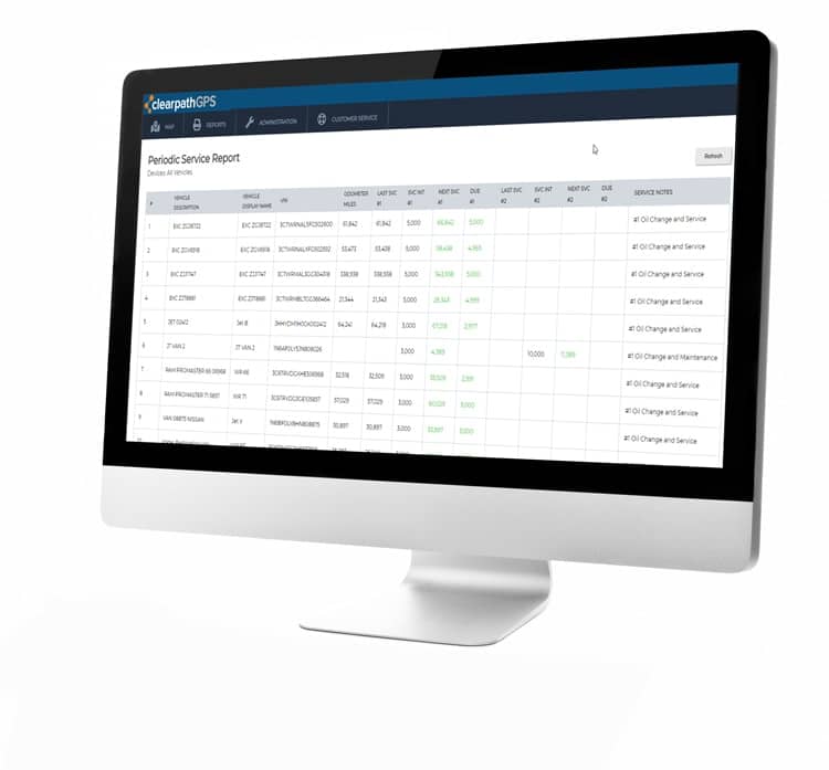 vehicle maintenance report right desktop